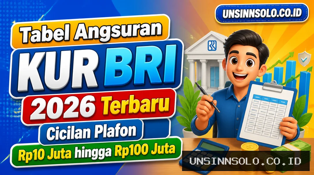 Tabel Angsuran KUR BRI 2026 Terbaru, Cicilan Plafon Rp10 Juta hingga Rp100 Juta