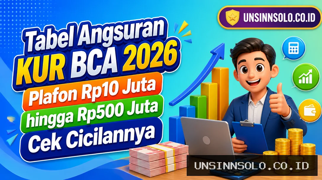 Tabel Angsuran KUR BCA 2026 Plafon Rp10 Juta hingga Rp500 Juta, Cek Cicilannya