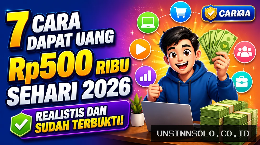 7 Cara Dapat Uang Rp500 Ribu Sehari 2026, Realistis dan Sudah Terbukti!